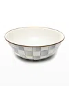 MACKENZIE-CHILDS STERLING CHECK ENAMEL EVERYDAY BOWL, EXTRA LARGE