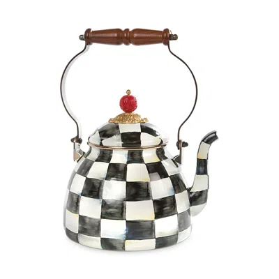 MACKENZIE-CHILDS MACKENZIE-CHILDS 2-QT. COURTLY CHECK ENAMEL TEA KETTLE