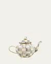 Mackenzie-childs 32 Oz. Sterling Check Enamel Teapot In Multi