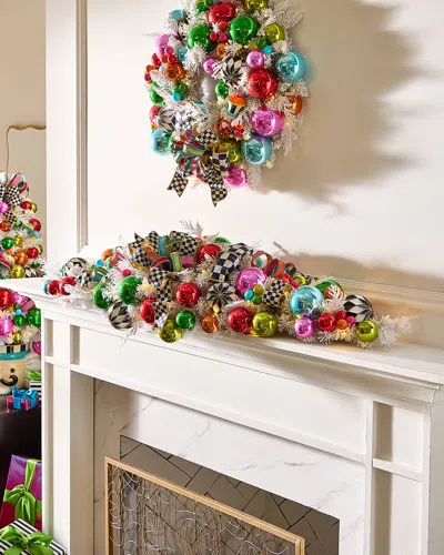 Mackenzie-childs 55" Confetti Christmas Mantle Garland In Multi