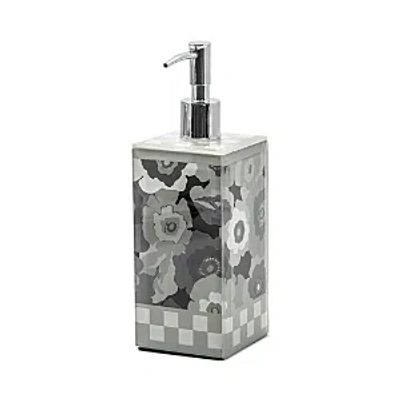 Mackenzie-childs Always Flowers Soap Pump In Gray