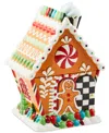 Mackenzie-childs Bake Shop Gingerbread House Cookie Jar In Multi