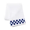 Mackenzie-childs Bath Towel With Check Border In White