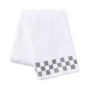 Mackenzie-childs Bath Towel With Check Border In White