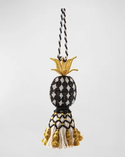 Mackenzie-childs Beaded Pineapple Tassel In Gold