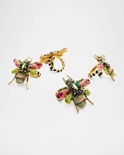 Mackenzie-childs Beetle Napkin Rings, Set Of 4 In Multi
