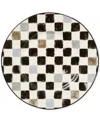 Mackenzie-childs Black Check Round Platter