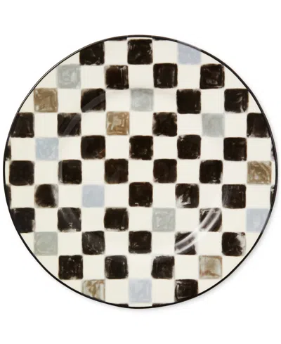 Mackenzie-childs Black Check Dinner Plate