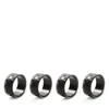 Mackenzie-childs Black Check Napkin Rings, Set Of 4