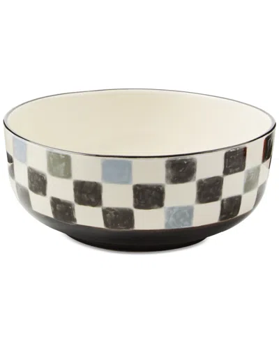 MACKENZIE-CHILDS BLACK CHECK SERVING BOWL, 112-OZ.
