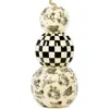 Mackenzie-childs Mackenzie Childs Black Toile Pumpkin Outdoor Trophy In Multi