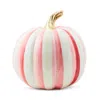 Mackenzie-childs Bubblegum Pink Stripe Medium Pumpkin In Pink