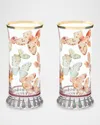 Mackenzie-childs Butterfly Hill Highball Glasses, Set Of 2 In Multi