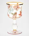 Mackenzie-childs Butterfly Hill Wine Glass In Multi