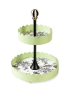 MACKENZIE-CHILDS BUTTERFLY TOILE 2-TIER STAND