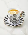Mackenzie-childs Butterfly Toile Mug & Saucer Set