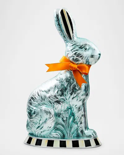 Mackenzie-childs Calico Foil Large Bunny In Green
