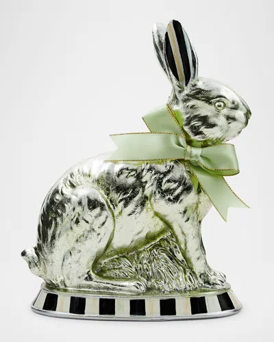 Mackenzie-childs Calico Foil Small Bunny In Green