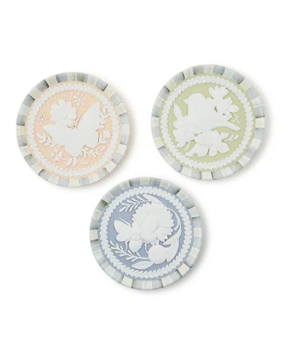 Mackenzie-childs Cameo Resin Trinket Trays, Set Of 3 In Multi