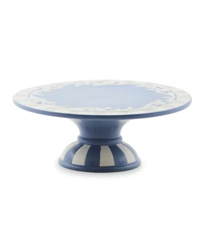 Mackenzie-childs Cameo Small Pedestal Platter In Multi