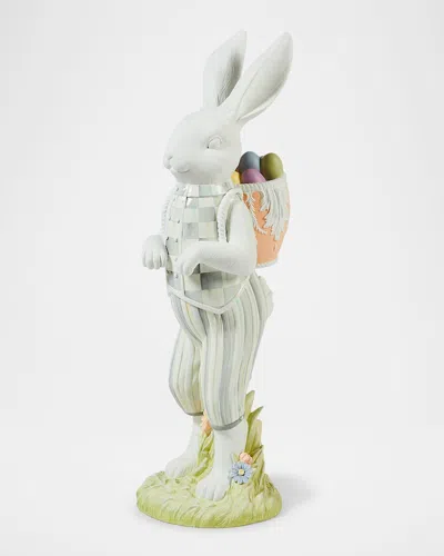Mackenzie-childs Cameo Tabletop Bunny With Pack In Gray