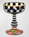Mackenzie-childs Carnival Black Coupe Glass