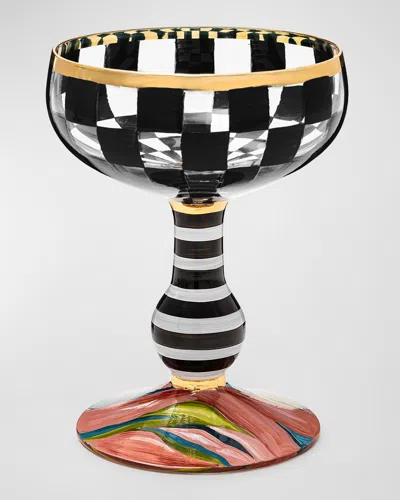 Mackenzie-childs Carnival Black Coupe Glass