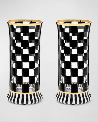 Mackenzie-childs Carnival Highball Glasses, Set Of 2 In Black