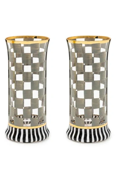 Mackenzie-childs Mackenzie Childs Carnival Set Of 2 Highball Glasses