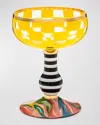 Mackenzie-childs Carnival Yellow Coupe Glass