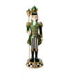 Mackenzie-childs Castle Guard Nutcracker Ornament In Green