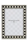 Mackenzie-childs Mackenzie Childs Celebrate Check 5 X 7-inch Picture Frame In Black