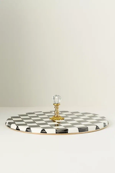Mackenzie-childs Check Cheese Platter In Black