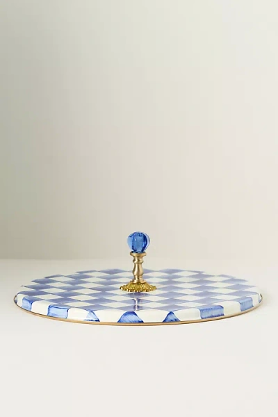 Mackenzie-childs Check Cheese Platter In Blue