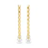 Mackenzie-childs Check Dinner Candles, Set Of 2 In Gold/ivory