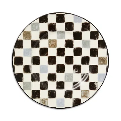 Mackenzie-childs Check Dinner Plate In Black