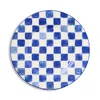 Mackenzie-childs Check Dinner Plate In Inidgo