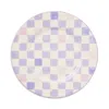 Mackenzie-childs Check Dinner Plate In Purple
