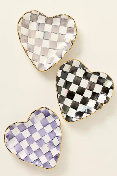 Mackenzie-childs Check Fluted Ceramic Heart Plate