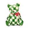 Mackenzie-childs Check It Out Bear Cookie Jar In Green