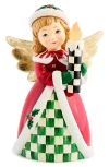 Mackenzie-childs Mackenzie Childs Check It Out Illuminated Angel Figurine In Multi