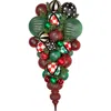 Mackenzie-childs Mackenzie Childs Check It Out Illuminated Christmas Swag In Green
