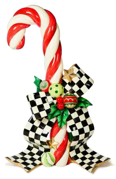 Mackenzie-childs Mackenzie Childs Check It Out Left Candy Cane Trophy In Multi