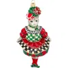 Mackenzie-childs Mackenzie Childs Check It Out Miss Kitty Glass Ornament In Red