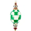 Mackenzie-childs Mackenzie Childs Check It Out Oval Drop Glass Ornament In Multi