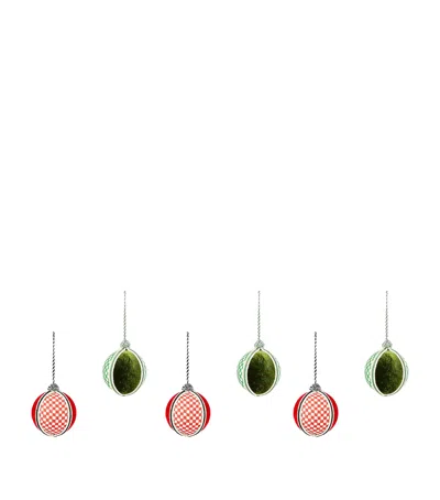 Mackenzie-childs Check It Out Patchwork Baubles In Multi