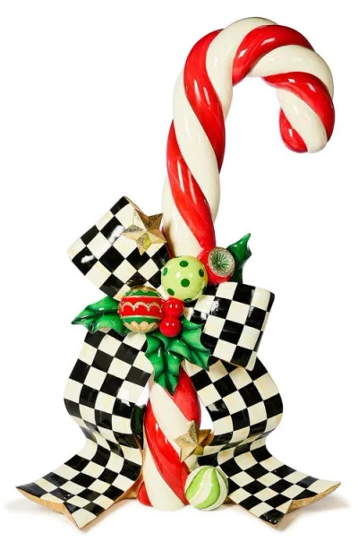Mackenzie-childs Mackenzie Childs Check It Out Right Candy Cane Trophy In Multi