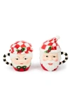 Mackenzie-childs Mackenzie Childs Check It Out Set Of 2 Covered Mugs In Red