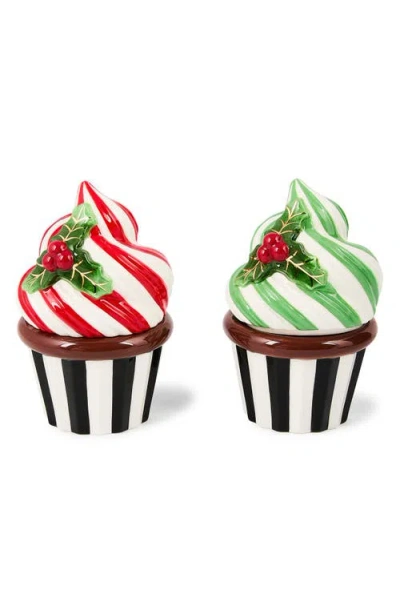 Mackenzie-childs Mackenzie Childs Check It Out Set Of 2 Cupcake Boxes In Multi