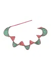 Mackenzie-childs Check It Out Swirl Ribbon Ornament In Green